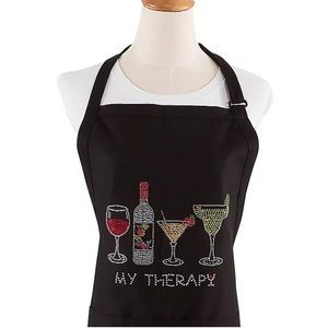 NWOT My Therapy Hostess Apron • Bundle w/ wine glasses to get an amazing deal!